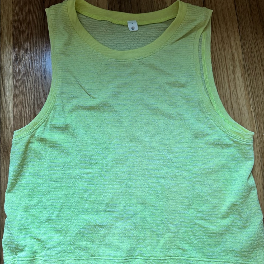 Lululemon Athletica Yellow Muscle Tee